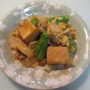 高野豆腐と野菜の酢豚風炒め